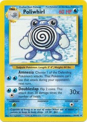 Poliwhirl card from Base Set