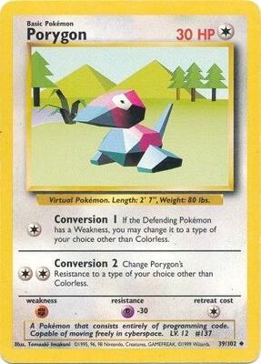 Porygon card from Base Set