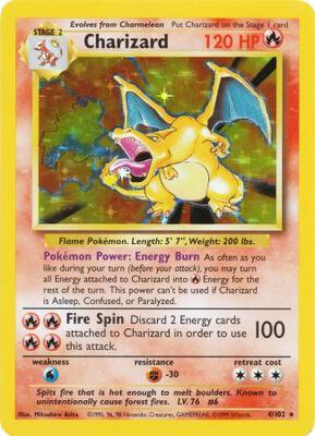 Charizard card from Base Set
