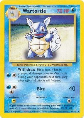 Wartortle card from Base Set