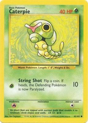 Caterpie card from Base Set