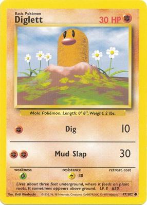 Diglett card from Base Set