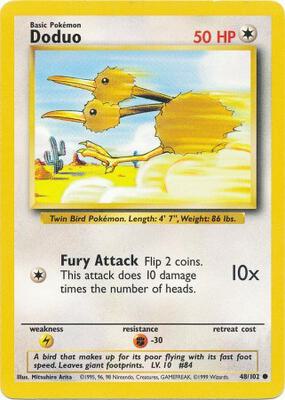 Doduo card from Base Set
