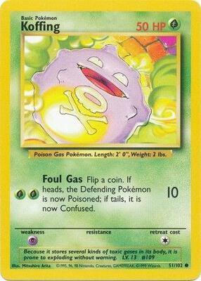Koffing card from Base Set