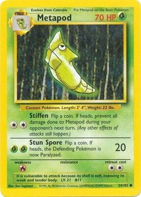 Metapod card from Base Set