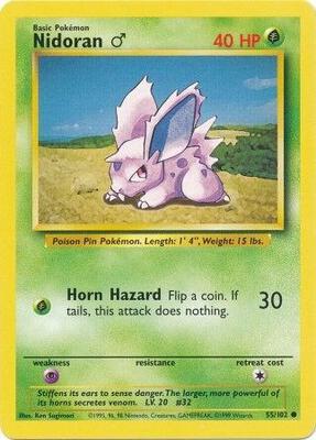 Nidoran M card from Base Set