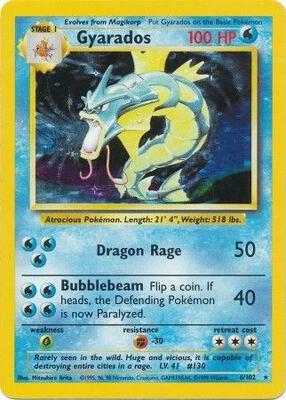 Gyarados card from Base Set