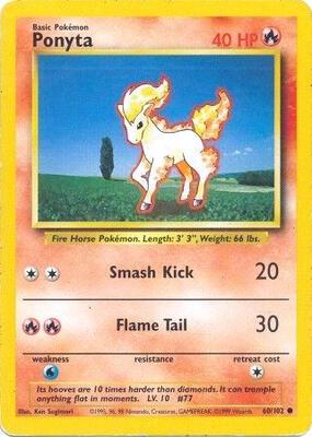 Ponyta card from Base Set