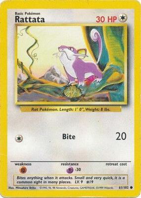 Rattata card from Base Set