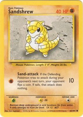 Sandshrew card from Base Set