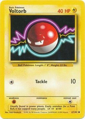 Voltorb card from Base Set
