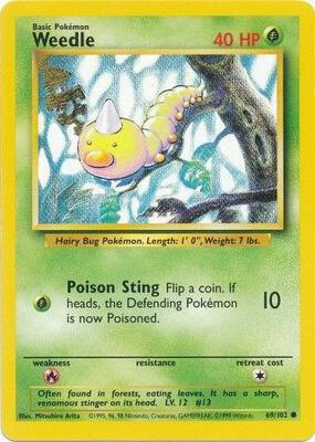 Weedle card from Base Set