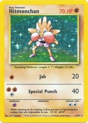 Hitmonchan card from Base Set
