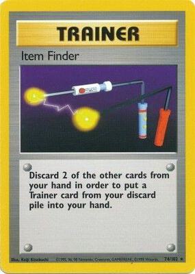 Item Finder card from Base Set