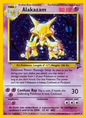 Alakazam card from Base Set 2