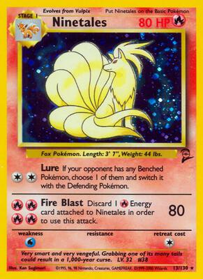Ninetales card from Base Set 2