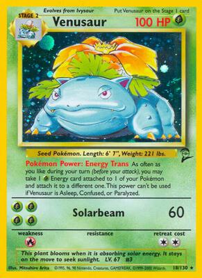 Venusaur card from Base Set 2
