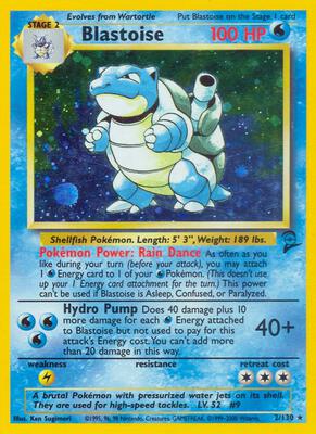 Blastoise card from Base Set 2