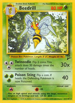 Beedrill card from Base Set 2