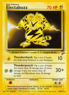 Electabuzz card from Base Set 2