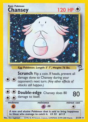 Chansey card from Base Set 2