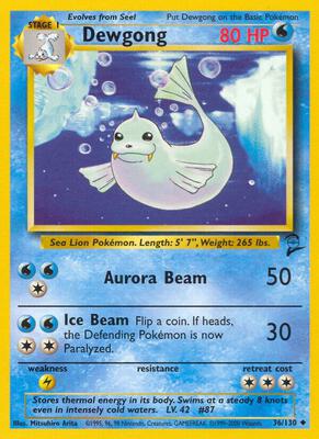 Dewgong card from Base Set 2