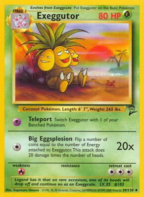Exeggutor card from Base Set 2