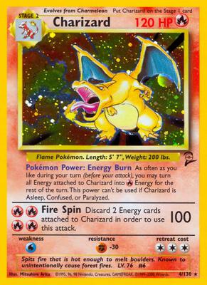 Charizard card from Base Set 2