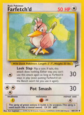 Farfetch'd card from Base Set 2