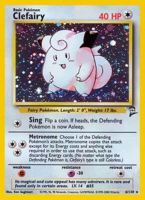 Clefairy card from Base Set 2