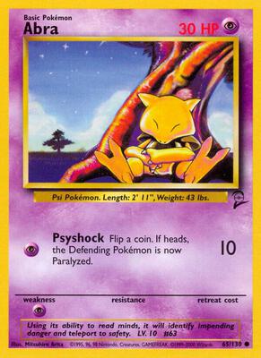 Abra card from Base Set 2