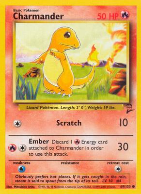 Charmander card from Base Set 2
