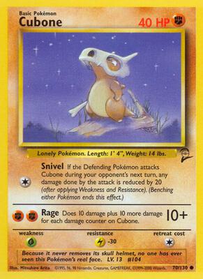 Cubone card from Base Set 2