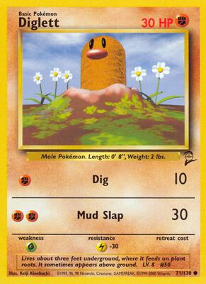 Diglett card from Base Set 2
