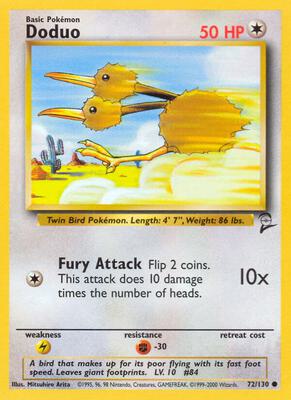 Doduo card from Base Set 2
