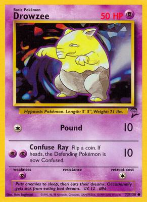 Drowzee card from Base Set 2