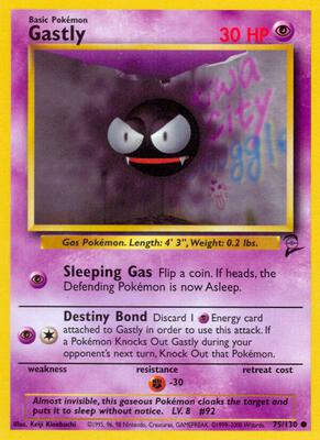 Gastly card from Base Set 2
