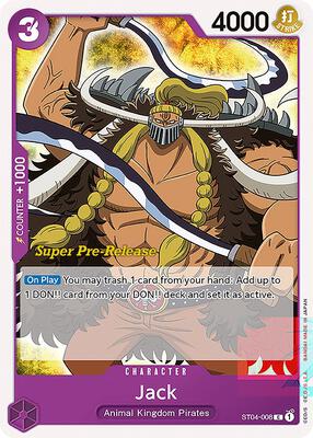 Jack card from Super Pre-Release Starter Deck 4: Animal Kingdom Pirates