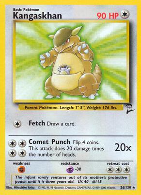 Kangaskhan card from Base Set 2