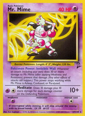 Mr. Mime card from Base Set 2