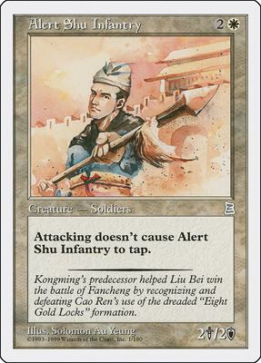 Alert Shu Infantry card from Portal Three Kingdoms