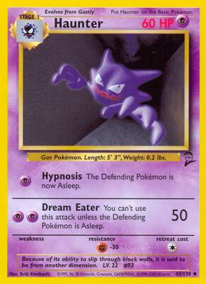 Haunter card from Base Set 2