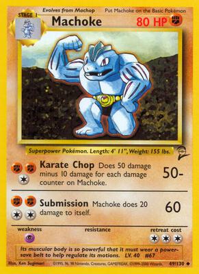 Machoke card from Base Set 2