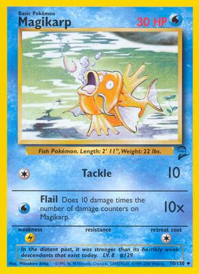 Magikarp card from Base Set 2