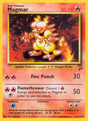 Magmar card from Base Set 2