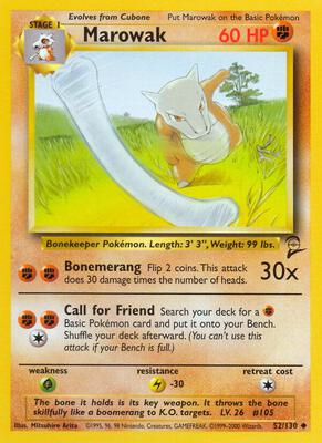Marowak card from Base Set 2