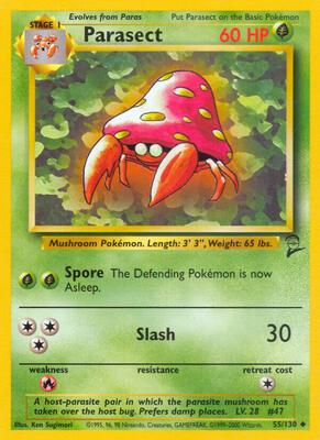 Parasect card from Base Set 2
