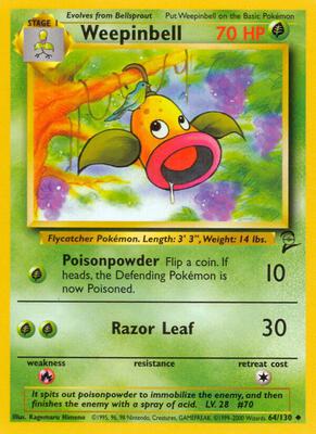 Weepinbell card from Base Set 2