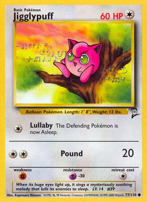 Jigglypuff card from Base Set 2