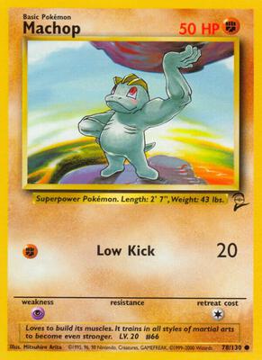 Machop card from Base Set 2